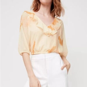Aritzia Little Moon Rosemary Blouse Yellow Feather